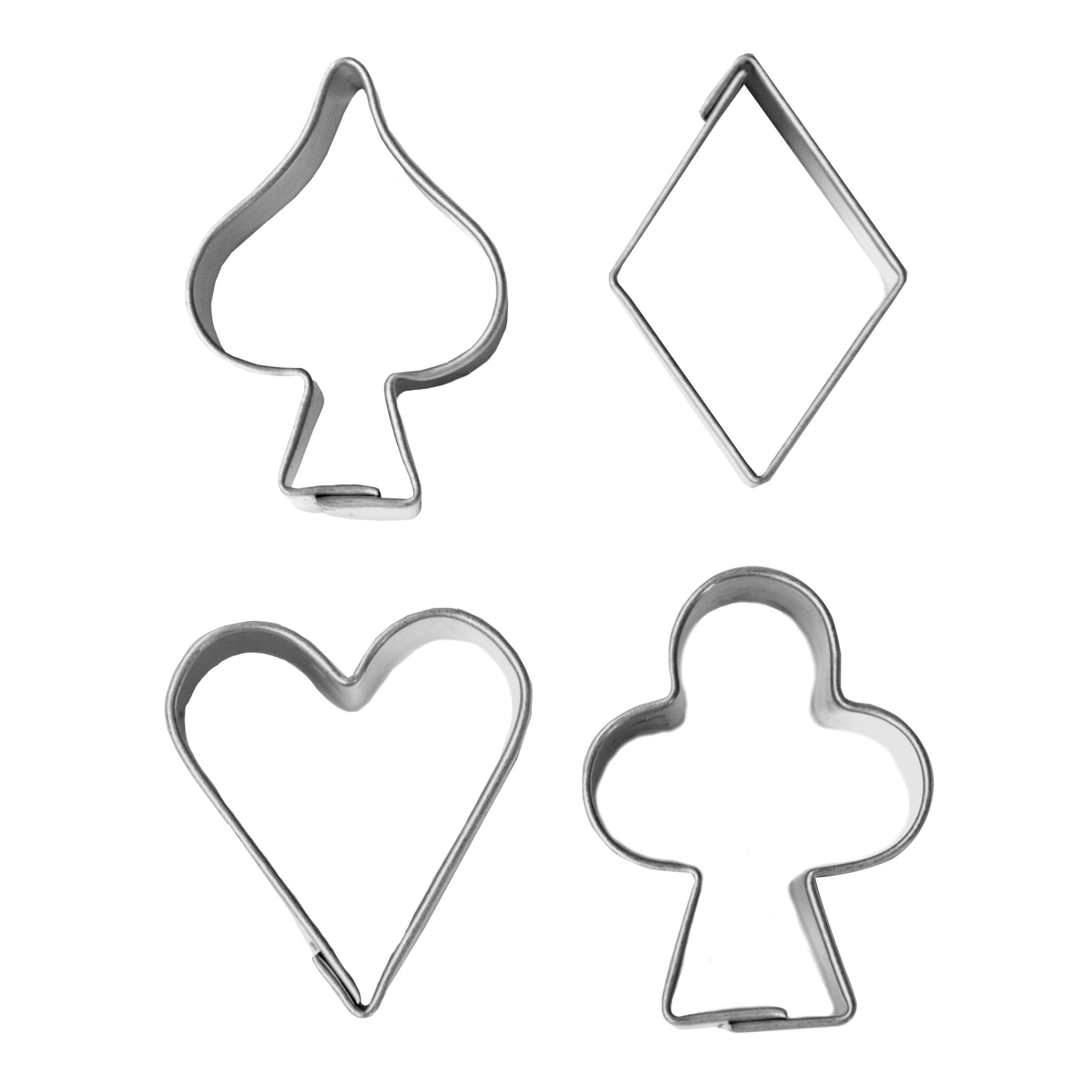 Ausstecher Spielkarten Symbole Set 4 Teilig Mikas Backzubehoer Und Mehr