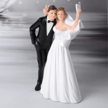 Dekorative Figur Hochzeit – Lustiges Braupaar Selfie