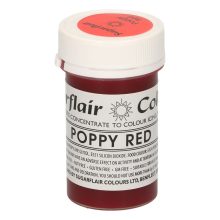 Sugarflair Paste Colour POPPY RED 25g