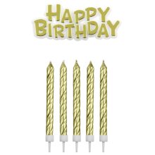 PME Candles & Happy Birthday Gold pkg/17