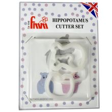 *FMM Mummy & Baby Hippo Cutter Set/4