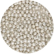 FunCakes Weiche Perlen 4mm 55g – Metallic Silber