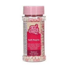 FunCakes Soft Pearls Medium Rosa/Weiß 60 g 4mm – Pink/White