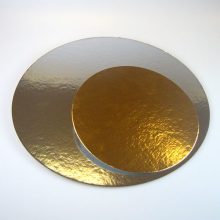 FunCakes Cake Cartons silver/gold ROUND 20cm