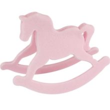 *PME Handcrafted Sugar Toppers – Pink Rocking Horse 63 x 47mm
