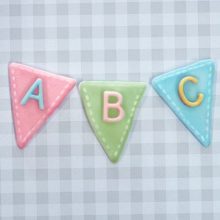 Bunting Alphabet Silicone Mould