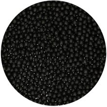 FunCakes Zuckerperlen 4mm – Shiny Black – 80g
