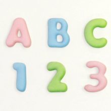Mini Domed Alphabet & Numbers Silicone Mould