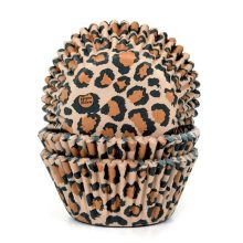 House of Marie Baking Cups Leopard Brown pk/50
