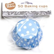 House of Marie Baking Cups Polkadot Blue – pk/50