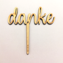 *Cake Topper – danke