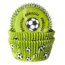 House of Marie Baking Cups Soccer Green – pk/50