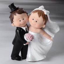 Dekorative Figur Heiraten – Brautpaar mit Brautstrauß
