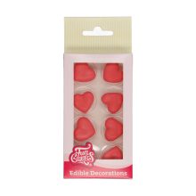 FunCakes Zuckerdekoration – Herz – Rot Set/8