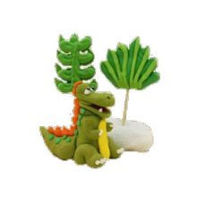 Zuckerdekorationset – 3teilig – Figur 3D – Dinosaurus Rex