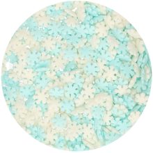 *FunCakes Streudekor-Mix – Schneeflocken – Weiss/Blau – 50g