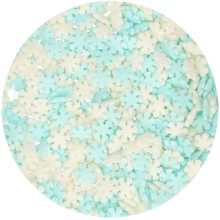 *FunCakes Streudekor-Mix – Schneeflocken – Weiss/Blau – 50g