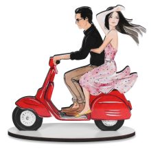 *Modecor – Topper Brautpaar auf Motorroller