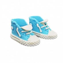 Zuckerdekoration Sneakers Babyschuhe BLAU 1 Paar(2Stk)