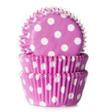 House of Marie Mini Baking cups Polkadot Pink – pk/60