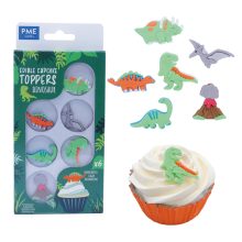 PME Zuckerdekoration Cupcake-Topper, Dinosaurier, Pk/6