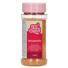 FunCakes Zuckerperlen 2mm – gold – 80g