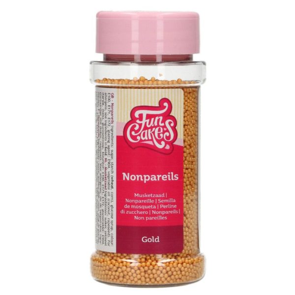 FunCakes Zuckerperlen 2mm - gold - 80g – Bild 2